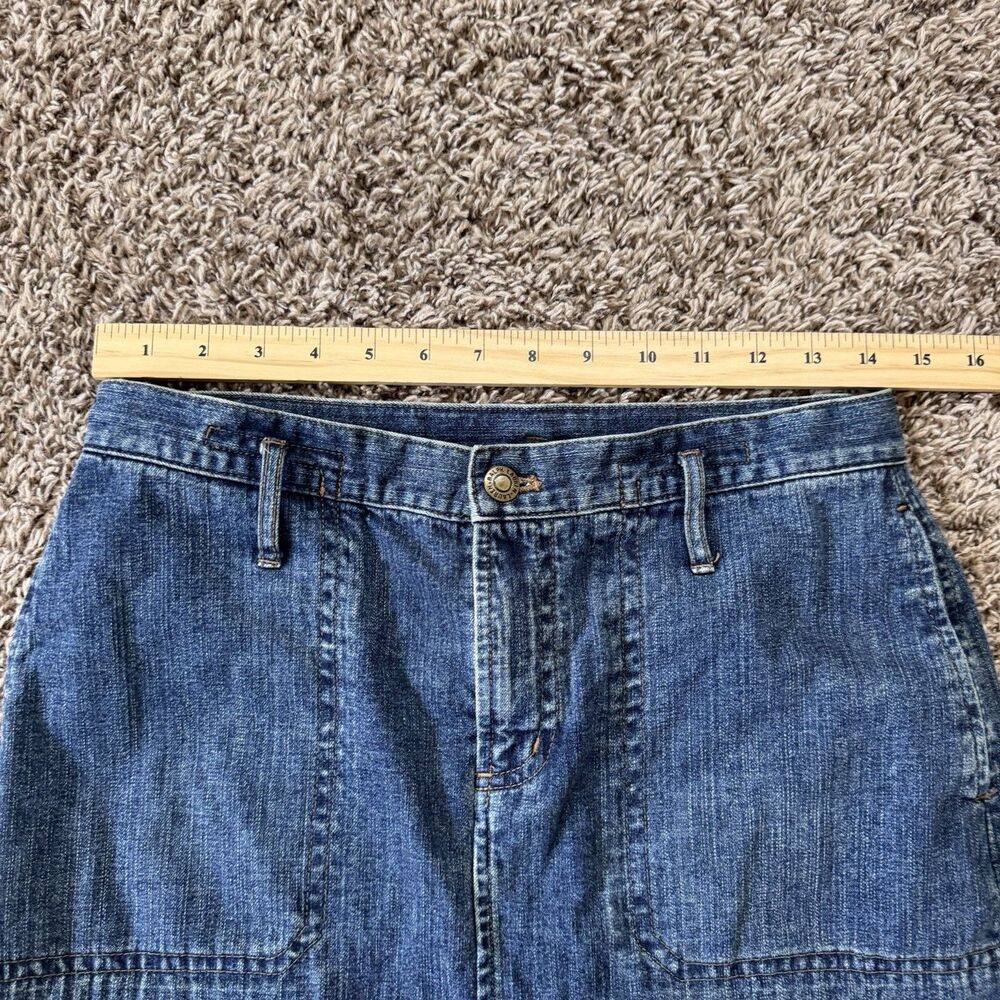Vintage Lauren Jeans Co. Denim Skirt Knee Length Women's Size 6 Ralph Lauren - Picture 4 of 5